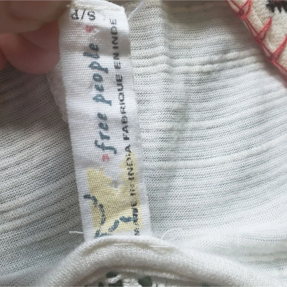 Well Loved FP White Embroidered Top